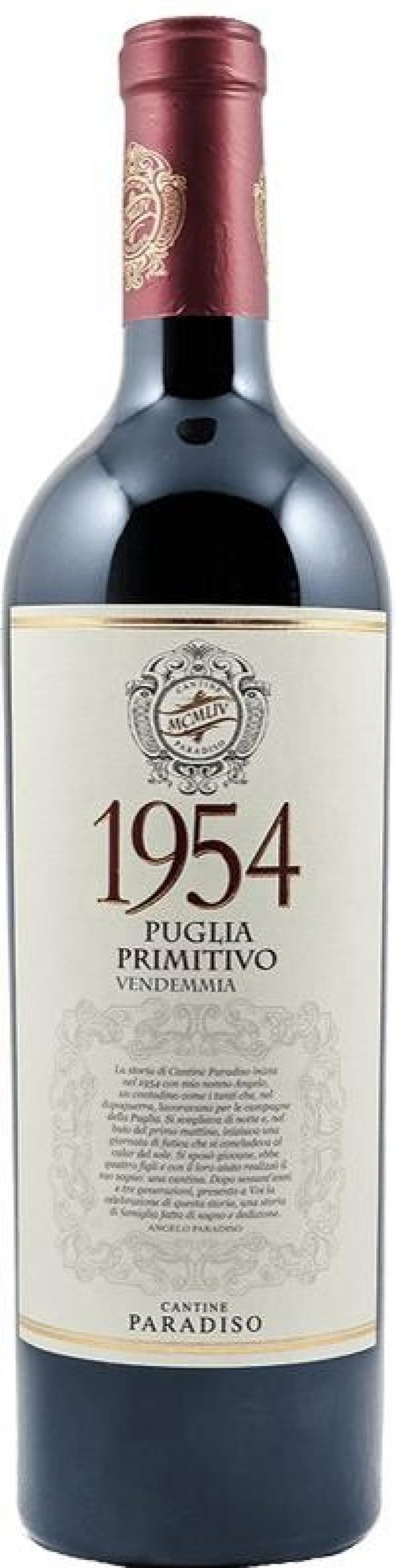 Rotwein Cantine Paradiso | Cantine Paradiso Primitivo 1954 - 2021